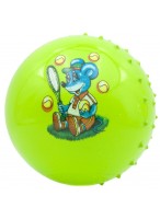 Мяч рез. с шипами  00180  G20658  зеленый  мышка