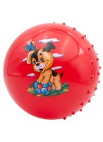 Мяч рез. с шипами  00180  G20658  красный  собака