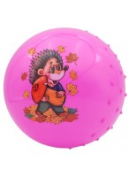 Мяч рез. с шипами  00180  G20658  розовый  ежик