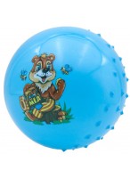 Мяч рез. с шипами  00180  G20658  голубой  медведь