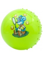 Мяч рез. с шипами  00140  G20657  зеленый  мышка