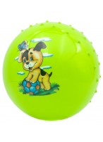 Мяч рез. с шипами  00140  G20657  зеленый  собака