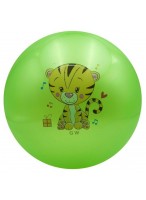 Мяч резиновый  0022  G20636  зеленый  тигр