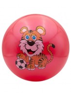 Мяч резиновый  0022  G20642  красный  тигр