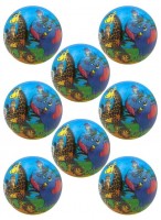 Н-р мячей резиновых  00220/8шт  141-86U  животные сафари