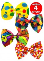 Н-р галстуков-бабочка клоуна/4шт